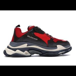 Balenciaga Triple S Red/Black (Pre-Distressed)